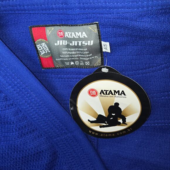 Atama Gold Pearl Weave Brazilian Jiu Jitsu Gi Blue Men’s Size A5 New With Tags - Picture 6 of 16